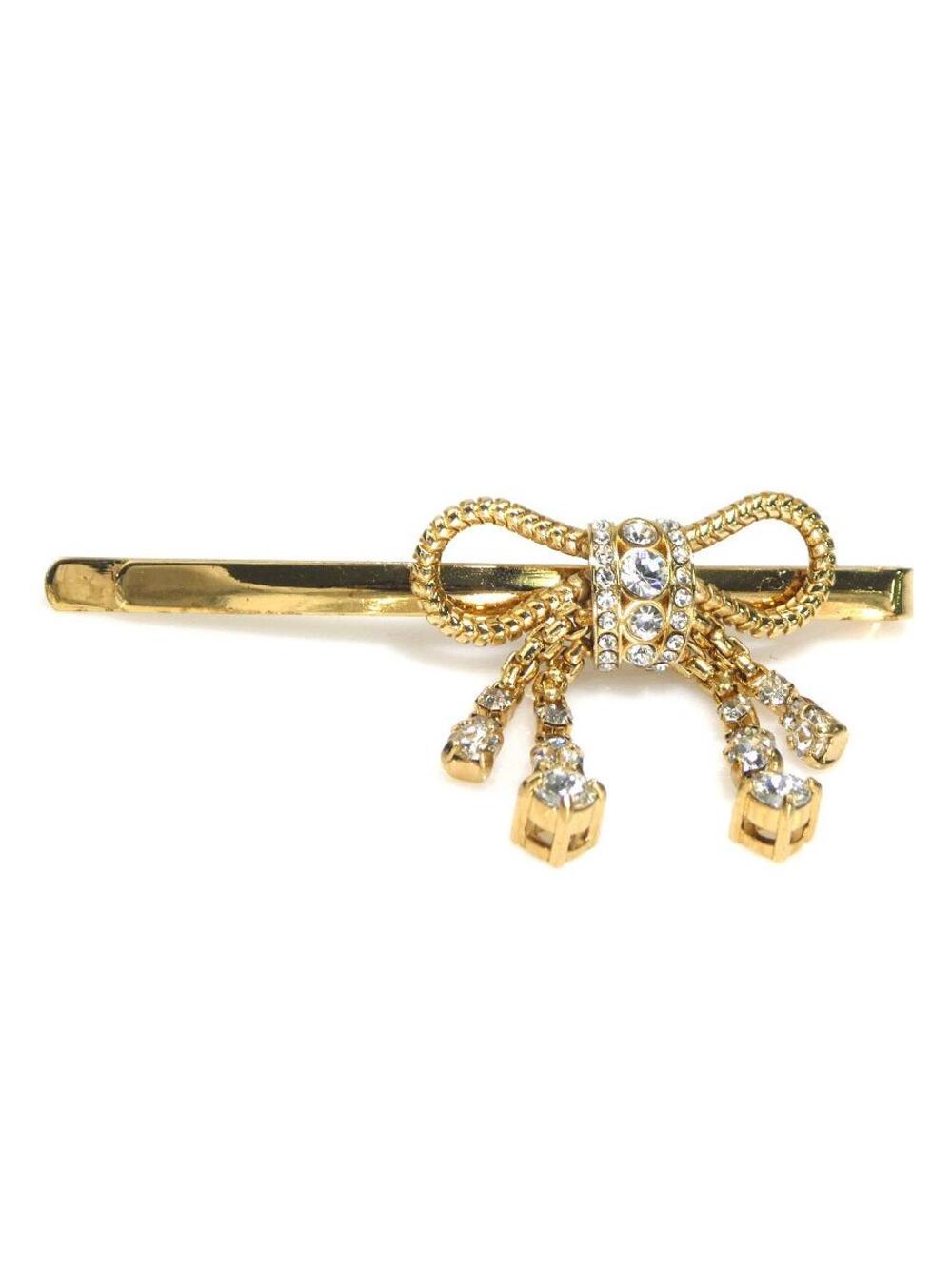 Auth Miumiu Ribbon Motif Hair Pin #368683M19B
